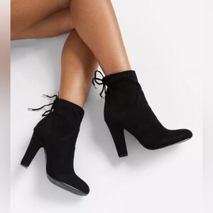 Chinese Laundry Genuine Suede Black ankle boots. Size 6.5 / 37